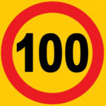 100 Km Sticker