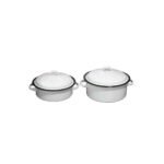 Oval Casserole (Small - White)(Enamel) (3.0L)