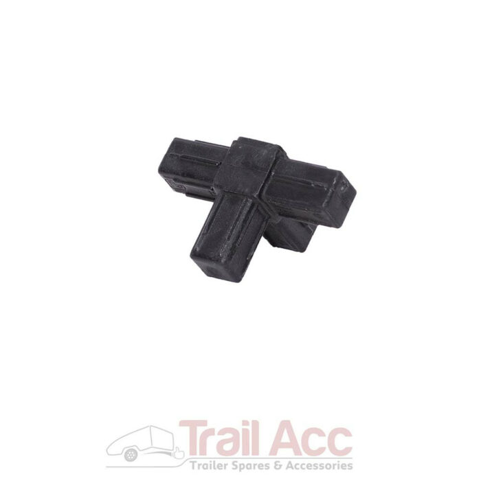 19mm Sq 4-way Black - Image 1