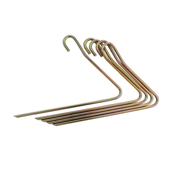 Tent Peg V-Shape 200x5mm  Spring Steel (5-Pack) - Image 1