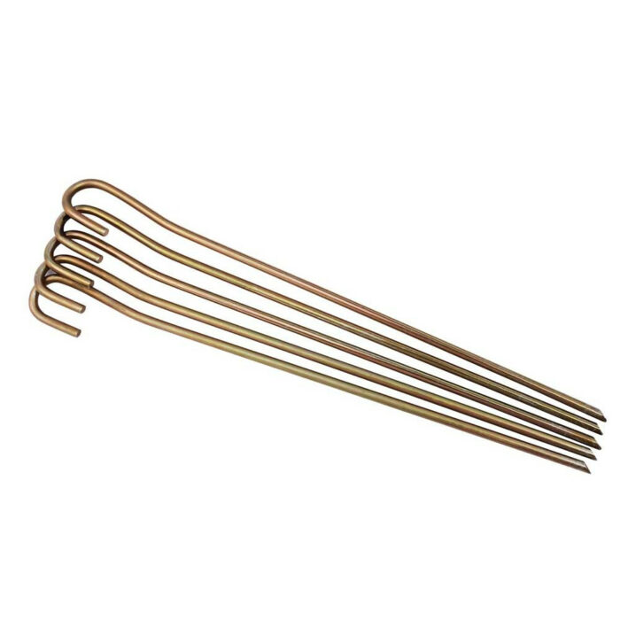 Tent Peg Straight 250x5mm  Spring Steel (5-Pack) - Image 1