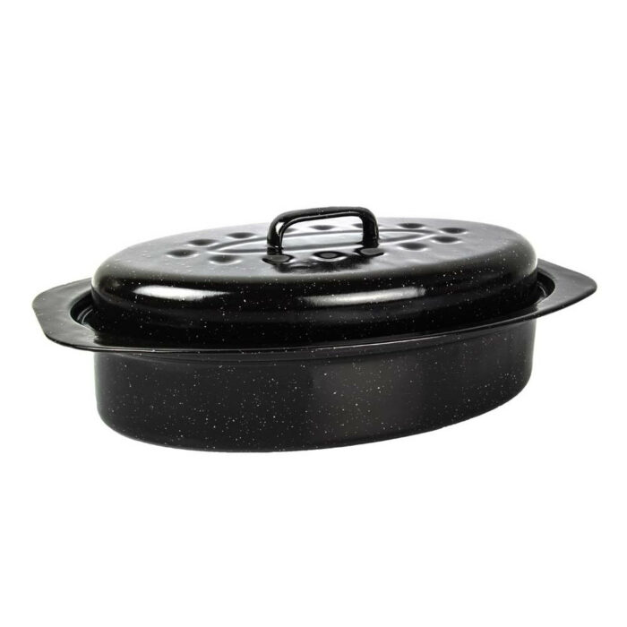 Oval Casserol Kaufmann 5L Enamel Coated with Lid 375X260X620 - Image 1