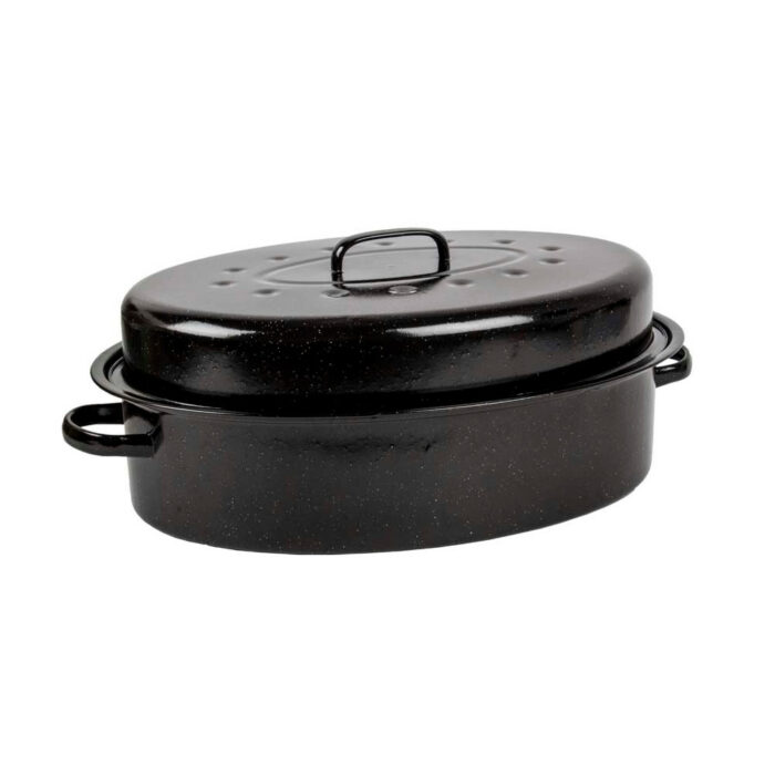 Oval Casserol Kaufmann 8L Enamel Coated with Lid 450X310X180 - Image 1