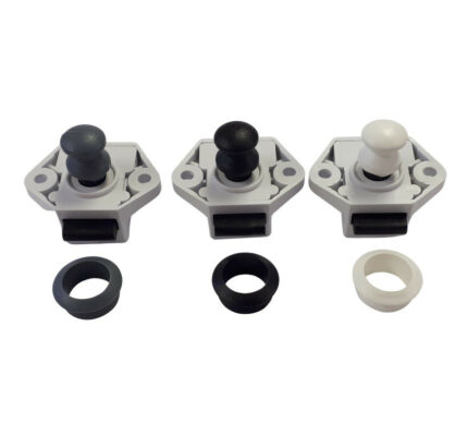 Push Button Door Catch&Plastic Knob Blk